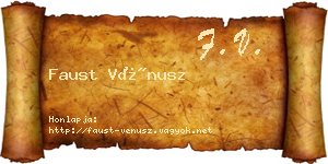 Faust Vénusz névjegykártya